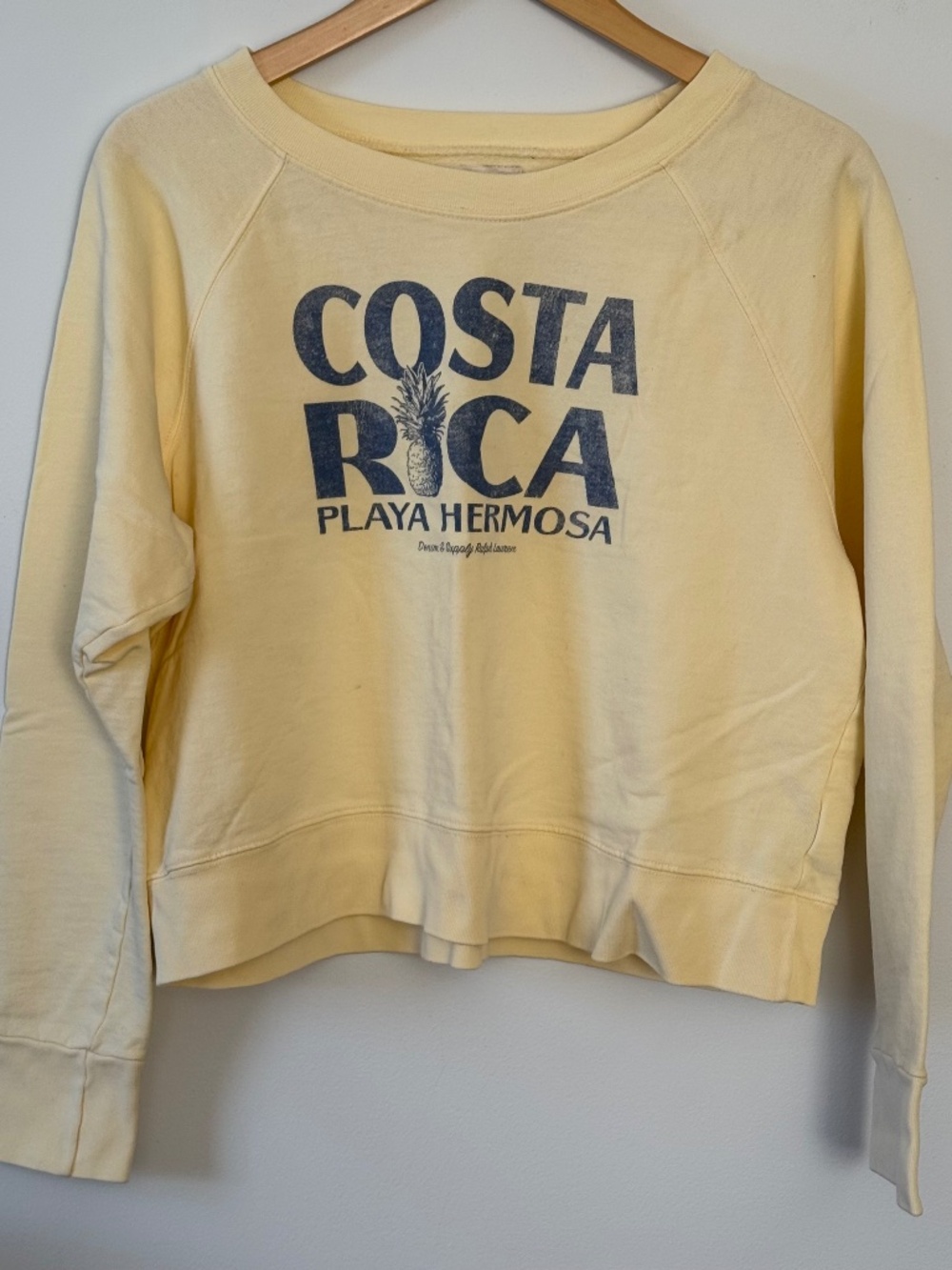 Ralph Lauren denim & supply costa rica cropped sweatshirt sz large